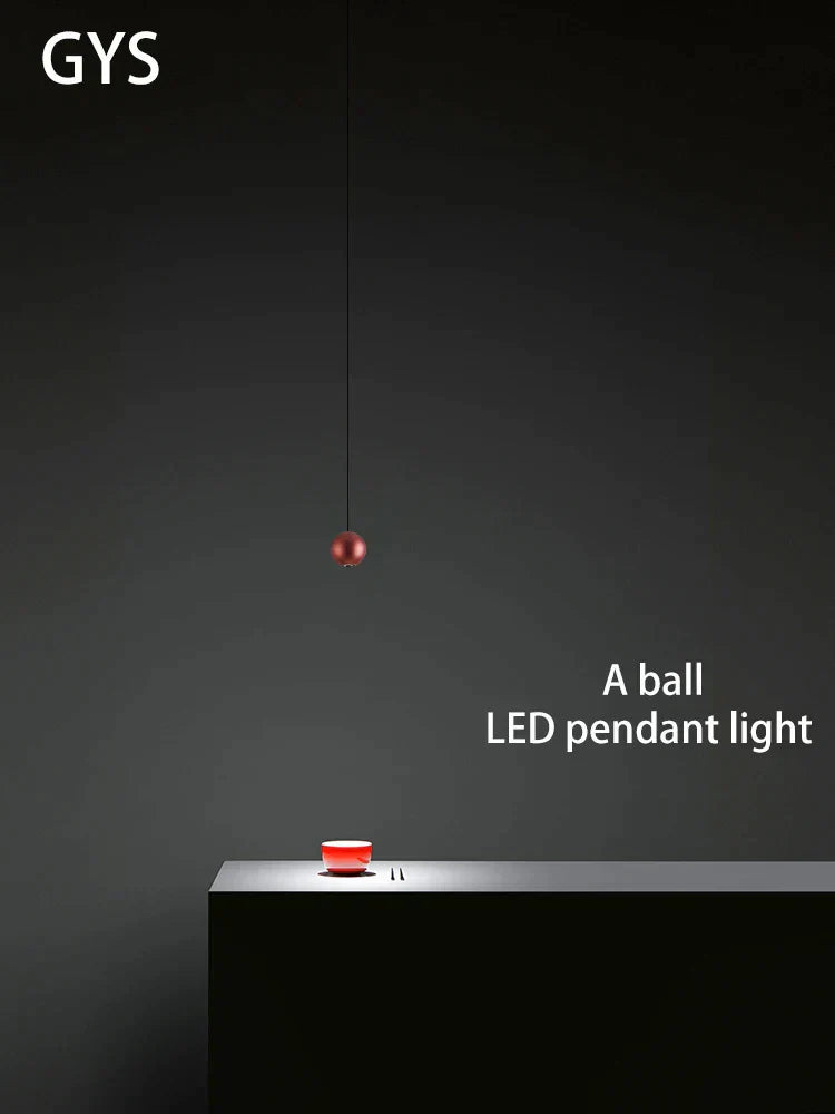 DecorBites™ LED Aluminum Ball Pendant Light: Minimalist Nordic Chandelier for Bedroom Decor