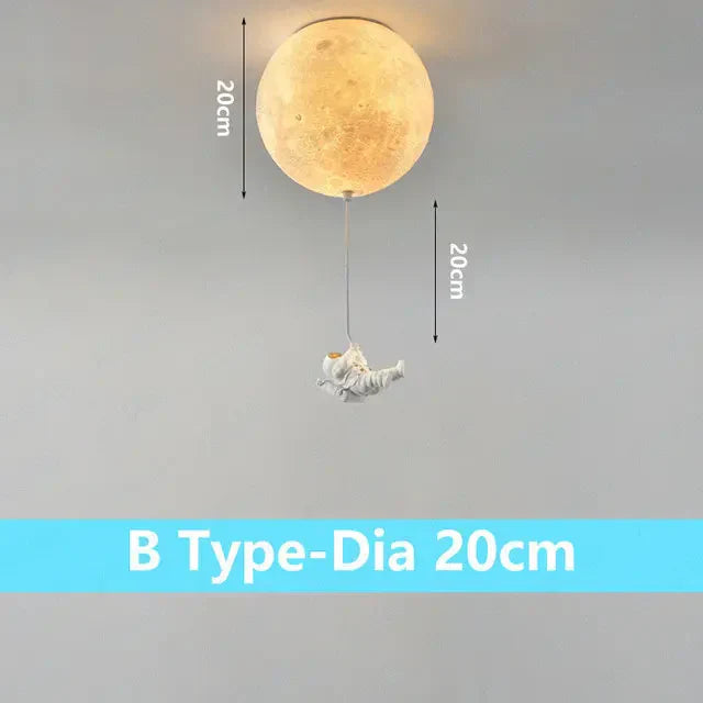 DecorBites™ Astronaut Globe Ceiling Light for Kids Room - 18cm/20cm/25cm