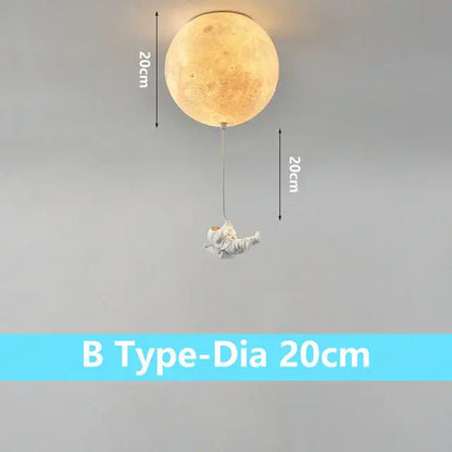 DecorBites™ Astronaut Globe Ceiling Light for Kids Room - 18cm/20cm/25cm