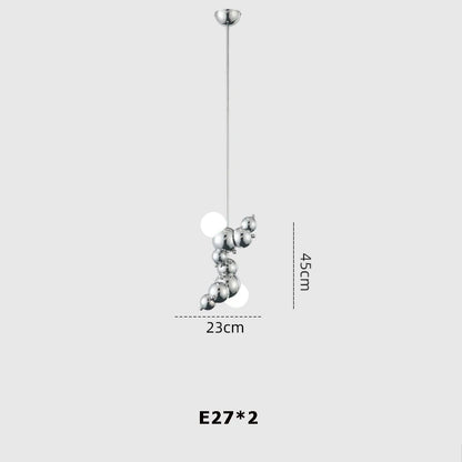 DecorBites™ Dimmable LED Hanging Pendant Light for Living Room - Gold Silver Luminaire