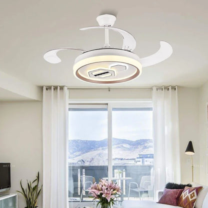 DecorBites™ Adjustable Blade Ceiling Fan Light with Remote-Controlled LED - Elegant Home Decor
