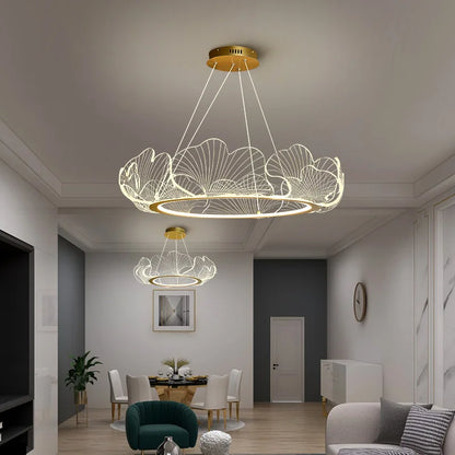 DecorBites™ Ginkgo Leaf Chandelier Nordic Pendant Light for Living Dining Bedroom