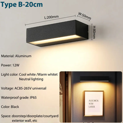 DecorBites™ Aluminum Outdoor Wall Sconces - Waterproof Exterior Light for House, Patio, Garage