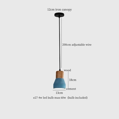 DecorBites™ Cement LED Pendant Lamp Industrial Decor Bedroom Living Room Bar Cafe