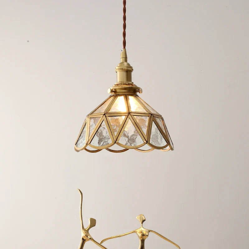 DecorBites™ Amber Glass LED Pendant Light - Nordic Modern Copper Suspension Luminaire for Home