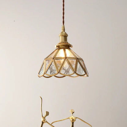DecorBites™ Amber Glass LED Pendant Light - Nordic Modern Copper Suspension Luminaire for Home