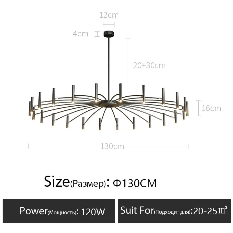 DecorBites™ LED Ceiling Chandelier: Minimalist Nordic Home Lighting for Living Room, Bedroom, Dining Area