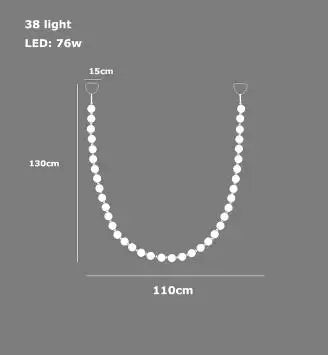 DecorBites™ Glass Gold Pendant Light for Living Room Luxury Bubble Necklace
