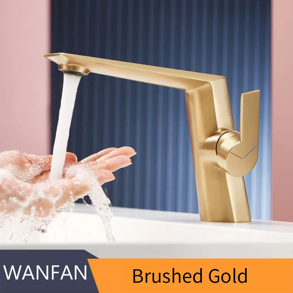 DecorBites™ Black Basin Faucet Single Handle Bathroom Sink Mixer Tap