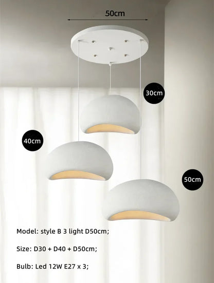 DecorBites™ Japanese Style Wabi-sabi LED Pendant Chandelier for Living, Dining, or Bar Decoration