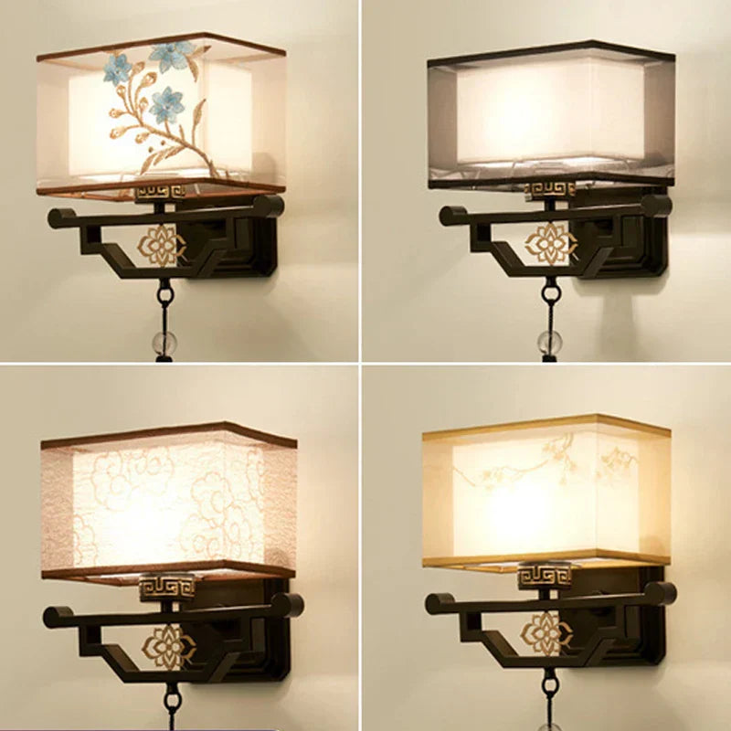 DecorBites™ Elegant Fabric Wall Lamp for Living Room Bedroom, Modern LED Lighting Fixtures