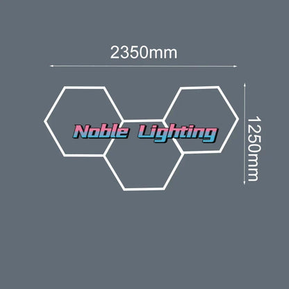 DecorBites™ 6500K LED Hexagrid System for Workshop, Gym, Studio - 2 Year Warranty