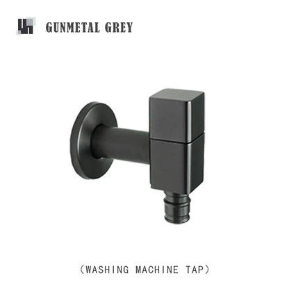 DecorBites™ Brass Black Wall Mount Garden Faucet for Extended Outdoor Use