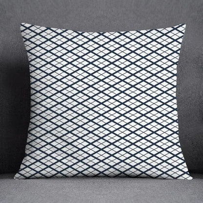 DecorBites™ Blue Geometric Floral Design Pillowcase - Modern Home Decor Cushion Cover