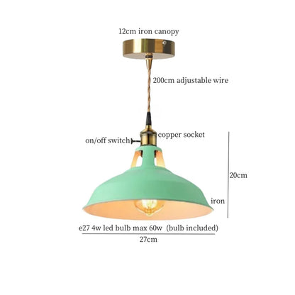DecorBites™ Blue Iron Art LED Pendant Light, Nordic Modern Style for Home and Commercial Spaces