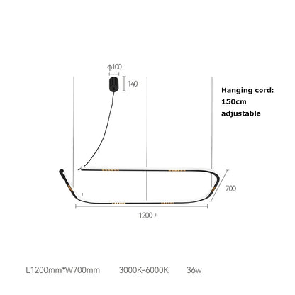 DecorBites™ LED Square Sensor Chandelier for Living Room Lighting