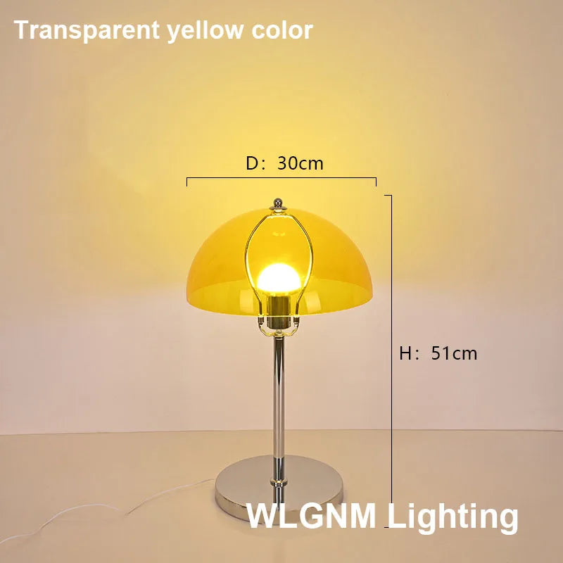 DecorBites™ Bauhaus Mushroom Table Lamp, Modern Acrylic LED Night Light