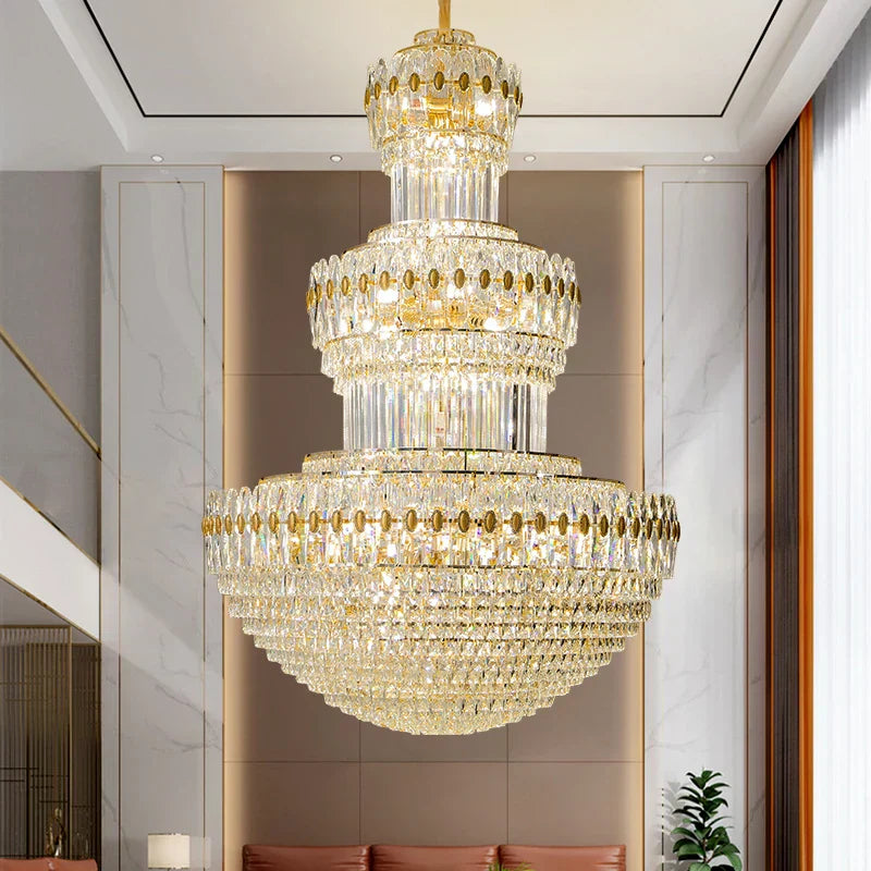 DecorBites™ Crystal Chandelier: Elegant Lighting for Home, Villa, Hotel Lobby