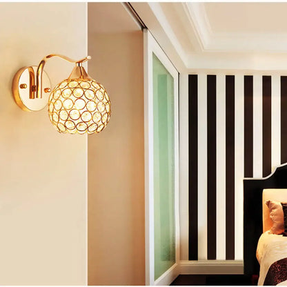 DecorBites™ Crystal Wall Sconce - Elegant Bedroom Wall Light for Home Lighting