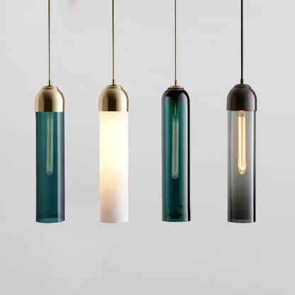 DecorBites™ LED Green Glass Pendant Lamp for Kitchen Bar Decor - Hanging Chandeliers Lighting