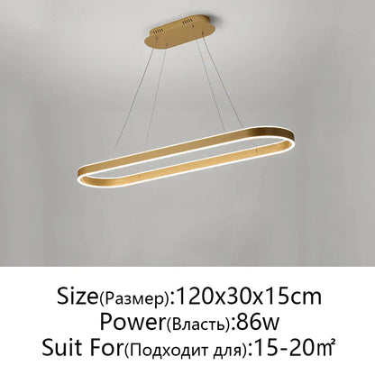 DecorBites™ LED Aluminum Ceiling Chandelier for Kitchen Living Room Modern Nordic Design