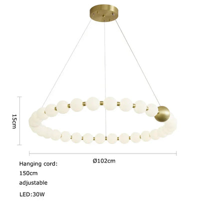 DecorBites™ Love Gold Chrome Chandelier LED Suspension Lighting for Dinning Room