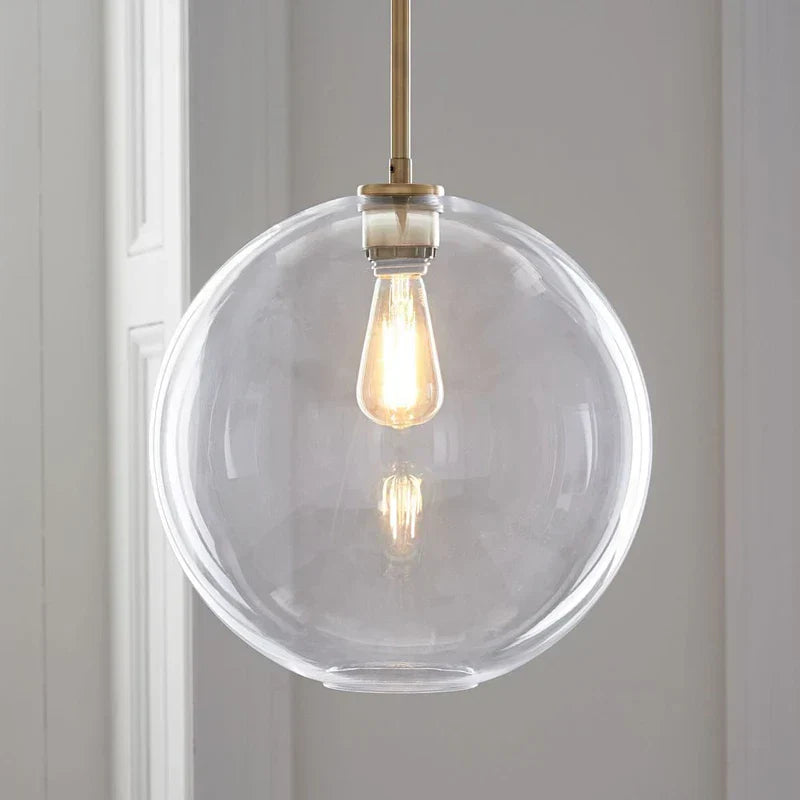 DecorBites™ Gradient Glass Chandelier: Modern Nordic Living Room Lighting for Bedroom or Restaurant
