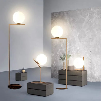 DecorBites™ Glass Ball LED Chandelier Light Lamparas Bedside Night Light Decor