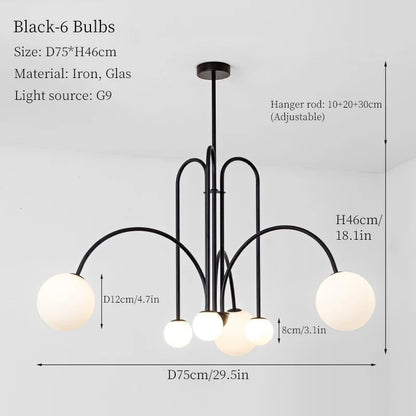 DecorBites™ LED Pendant Chandelier for Living Room Bedroom Decor