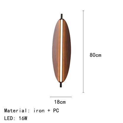 DecorBites™ Brown Metal Leaf Wall Sconce 3000K Modern Lamp for Home, Parlor, Bedroom