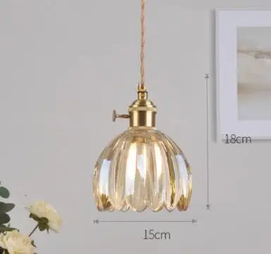 DecorBites™ Blue Glass Pendant Lights for Bedroom Dinning Living Room