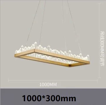 DecorBites™ Crystal LED Pendant Lights: Modern Gold Black Industrial Lamp for Stylish Illumination