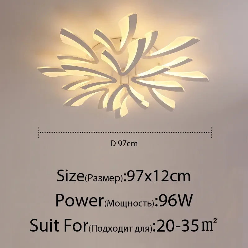 DecorBites™ LED Ceiling Chandelier with Remote Control for Home Décor