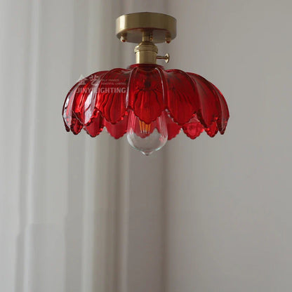 DecorBites™ Glass Industrial Pendant Light: Loft Style Fixture with Copper Socket for Home Decor