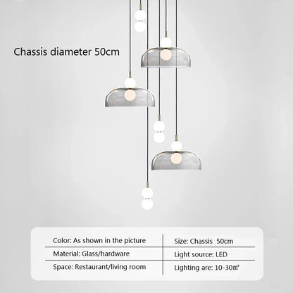 DecorBites™ Glass Ball Pendant Light for Duplex Stairwells, Living Room, Bedroom, and Staircase Decor