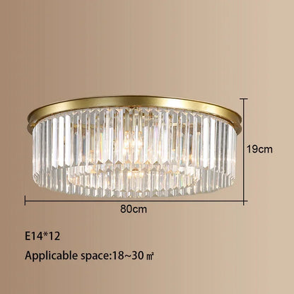 DecorBites™ Crystal Round Ceiling Chandelier for Elegant Living and Dining Rooms