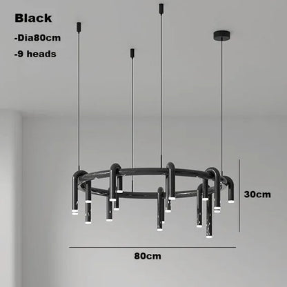 DecorBites™ Circular Ring Pendant Lights - LED Chandelier for Home Living Room & Restaurant