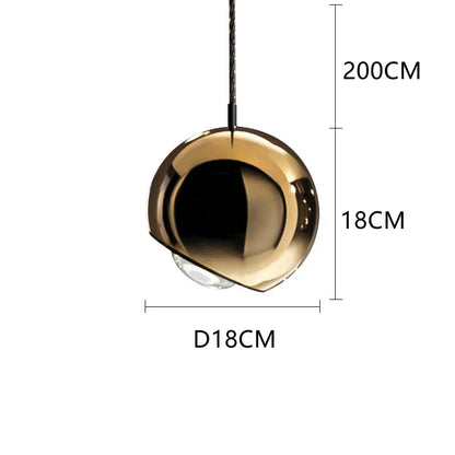 ™ Gold Chrome Ball Pendant LED Light for Kitchen, Bedroom, Dining Room