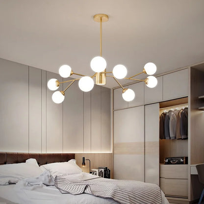 DecorBites™ Black Chandelier: Luxury Glass Pendant Lights for Living Room, Bedroom, and Restaurant