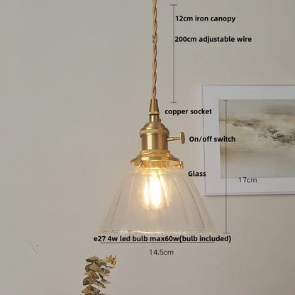 DecorBites™ Green Glass Adjustable LED Pendant Lamp - Modern Nordic Hanging Light