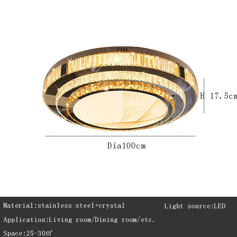 DecorBites™ Gold Crystal Ceiling Lights for Modern Home Decor