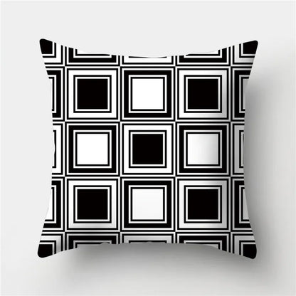DecorBites™ Geometric Stripes Pillowcase 45x45cm Polyester Cushion Cover for Living Room