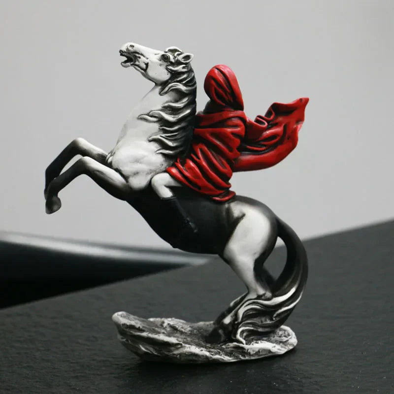 DecorBites™ Banksy Red Knight Statue: Modern Street Art Decor for Home & Office