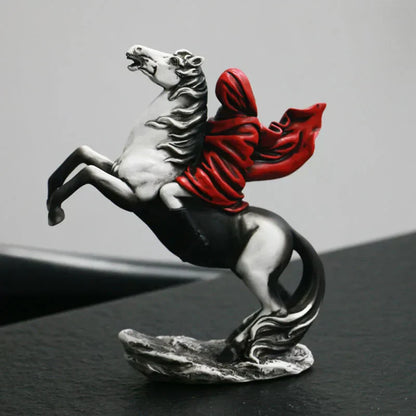 DecorBites™ Banksy Red Knight Statue: Modern Street Art Decor for Home & Office