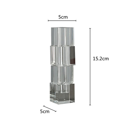 DecorBites™ Geometric Glass Vase Stack for Home Decor & Flower Arrangement