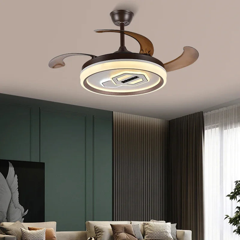 DecorBites™ Adjustable Blade Ceiling Fan Light with Remote-Controlled LED - Elegant Home Decor