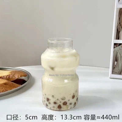 DecorBites™ Borosilicate Glass Cups for Milk, Juice, Tea, Coffee - Heat-resistant & Stylish