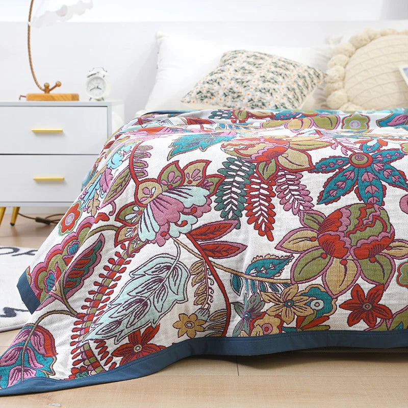 ™ Japanese Cotton Gauze Summer Blanket - Luxury Soft Quilt and Sofa Towel for Adults