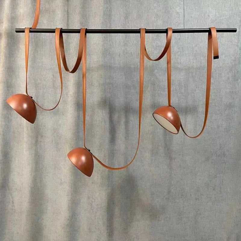 ™ Leather Pendant Light: Modern Nordic DIY Chandelier for Home and Office Decor