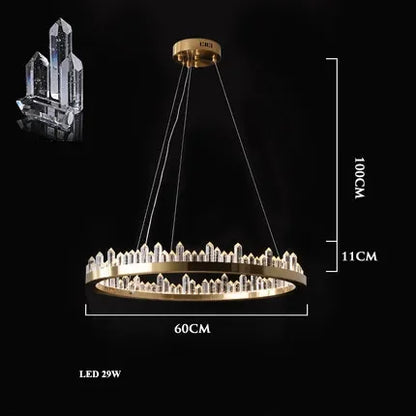 DecorBites™ Arrow Crystal LED Chandelier: Modern Living Room Dining Table Bedroom Home Light